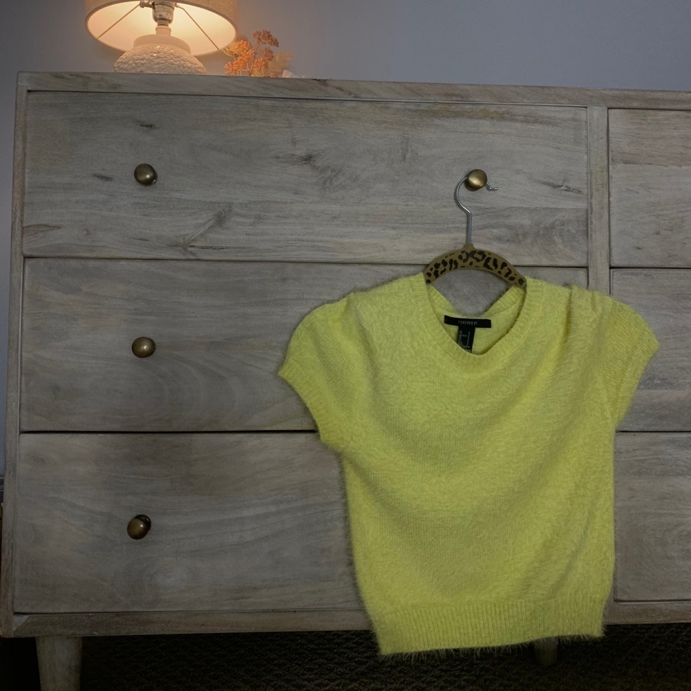 Yellow Fuzzy Tee